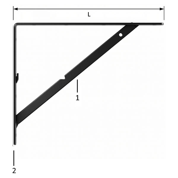 MINUTEX Reggimensola Genius in Acciaio Verniciato Nero - MINUTEX - Immagine 2